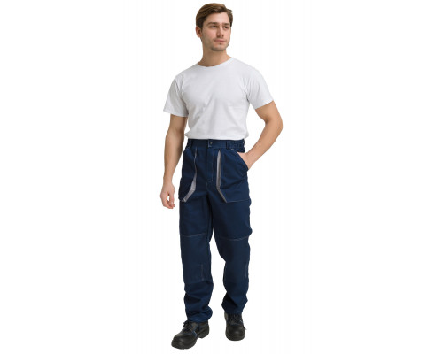 Костюм Оптима с брюками (т.синий/серый)