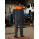 Костюм Аскет-1 (тк.Смесовая,210) брюки, т.серый/оранжевый
