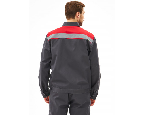 Костюм Липецк-1 СОП CH (тк.Смесовая,280) брюки, т.серый/красный