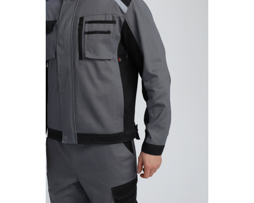 Куртка Милан CH (тк.Смесовая,260), т.серый/черный
