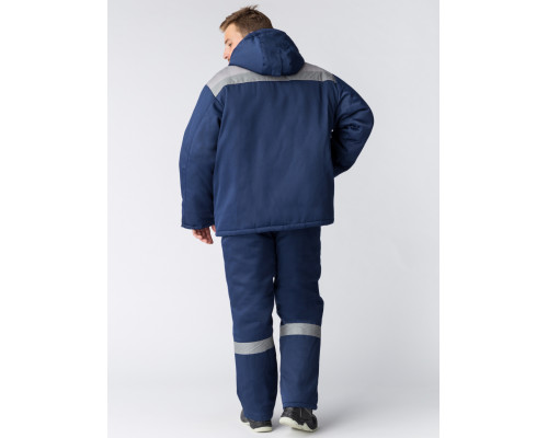 Куртка зимняя Экспертный-Люкс NEW (Смесовая, 210), темно-синий/серый