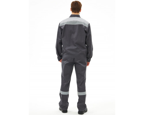 Костюм Липецк-1 СОП CH (тк.Смесовая,280) брюки, т.серый/св.серый