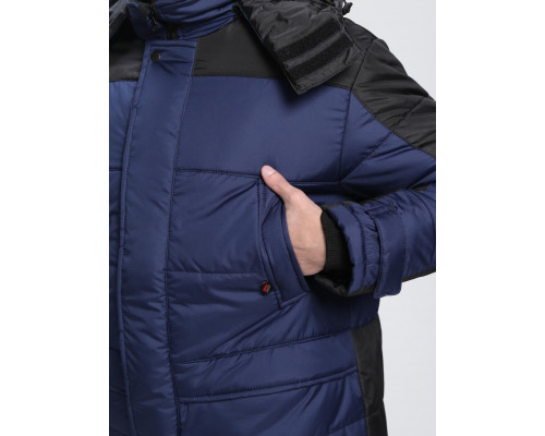 Куртка зимняя Европа (Дюспо), темно-синий/черный