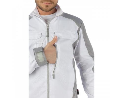 Куртка мужская летняя Brodeks KS 202, белый/серый