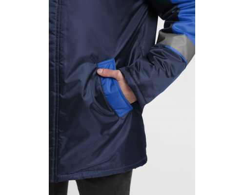 Куртка зимняя Стандарт (Оксфорд), темно-синий/васильковый