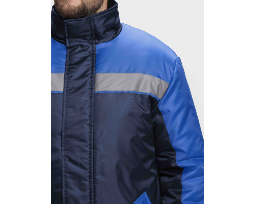 Куртка зимняя Стандарт (Оксфорд), темно-синий/васильковый