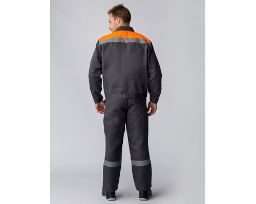 Костюм Легион-1 СОП (тк.Смесовая,210) брюки, т.серый/оранжевый